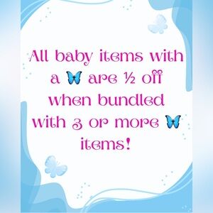 🦋Bundle with 3 or more marked baby items for big discounts!